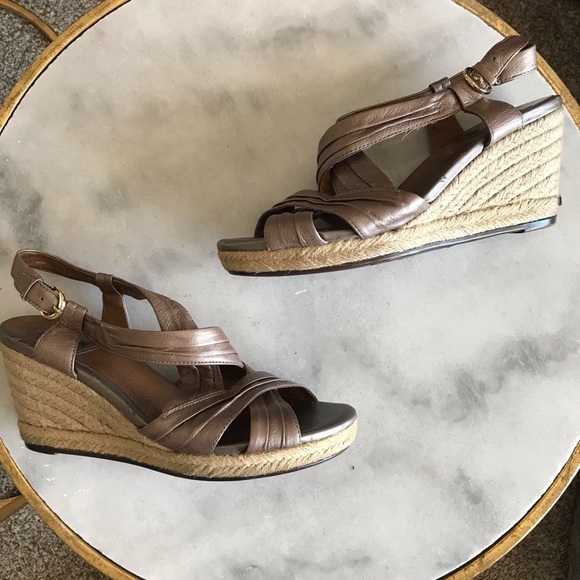 Clarks wicker wedge heels - Picture 3 of 8